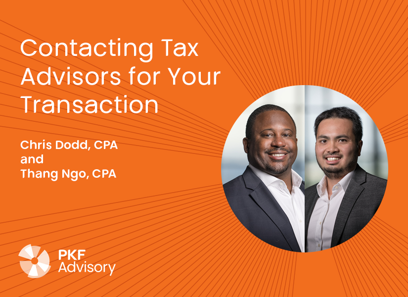 Contacting Tax Advisors for Your Transaction